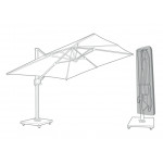 Oxford Premium Small Canti-Lever Parasol Cover 40/45cm
