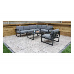 ALARNA Corner Sofa Grey in grey powder coat