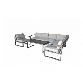 ALARNA Corner Sofa Grey in grey powder coat