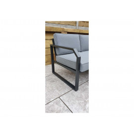 ALARNA Corner Sofa Grey in grey powder coat