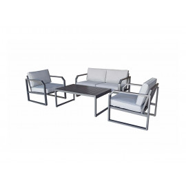 ALARNA Corner Sofa Set in grey powder coat