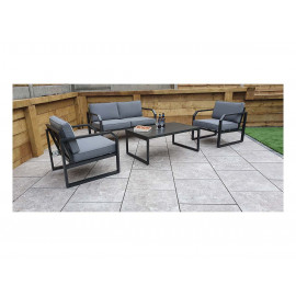 ALARNA Corner Sofa Set in grey powder coat