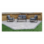 ALARNA Corner Sofa Set in grey powder coat