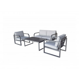 ALARNA Corner Sofa Set in grey powder coat