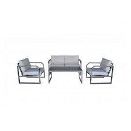ALARNA Corner Sofa Set in grey powder coat