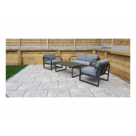 ALARNA Corner Sofa Set in grey powder coat