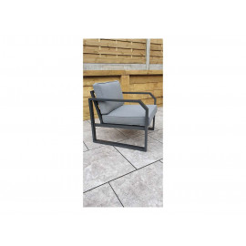 ALARNA Corner Sofa Set in grey powder coat