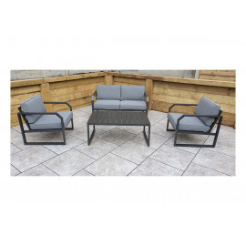 ALARNA Corner Sofa Set in grey powder coat