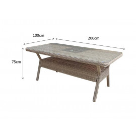 ALEXANDRA 8 Seat Rectangular Dining Set