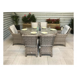 ALEXANDRA 6 Seater Oval Dining Set