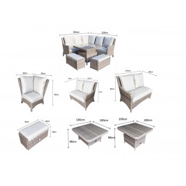 ALEXANDRA Corner Dining with Lift Table