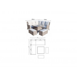 ALEXANDRA Corner Dining with Lift Table