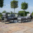 Amalfi 2 Seat Sofa Set With Rising Table / Grey