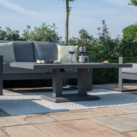 Amalfi 2 Seat Sofa Set With Rising Table / Grey