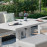 Amalfi 2 Seat Sofa Set With Rising Table / White