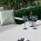 Amalfi 2 Seat Sofa Set With Rising Table / White