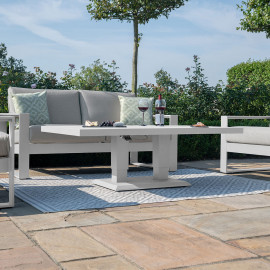 Amalfi 2 Seat Sofa Set With Rising Table / White