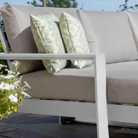 Amalfi Chaise Sofa Set / White