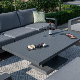 Amalfi 3 Seat Sofa Set With Rising Table / Grey