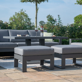 Amalfi 3 Seat Sofa Set With Rising Table / Grey