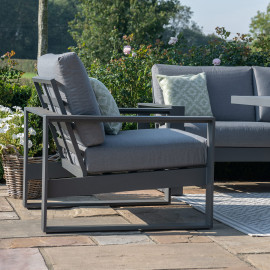 Amalfi 3 Seat Sofa Set With Rising Table / Grey