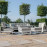 Amalfi 3 Seat Sofa Set With Rectangular Fire Pit Table / White