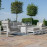 Amalfi 3 Seat Sofa Set With Rectangular Fire Pit Table / White