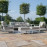 Amalfi 3 Seat Sofa Set With Rising Table / White