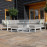 Amalfi Large Corner Group With Fire Pit Table / White