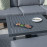 Amalfi Small Corner Dining with Square Rising Table and Footstools / Grey