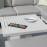 Amalfi Small Corner Dining with Square Rising Table and Footstools / White