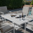 Amalfi 6 Seat Rectangular Dining Set with Rising Table / White