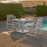 Amalfi 3 Piece Bistro Set with Rising Table / White