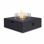 Fire Pit Coffee Table 100cm x 100cm Square / Charcoal