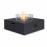 Fire Pit Coffee Table 100cm x 100cm Square / Charcoal