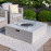 Fire Pit Coffee Table 100cm x 100cm Square / Pebble White