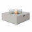Fire Pit Coffee Table 100cm x 100cm Square / Pebble White