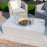 Fire Pit Coffee Table 127cm x 77cm Rectangular / Pebble White