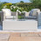 Fire Pit Coffee Table 127cm x 77cm Rectangular / Pebble White