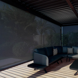 Pergola Aluminium Square 30x30 with 4 Drop Sides / Grey