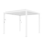 Pergola Aluminium Square 30x30 with 4 Drop Sides / White