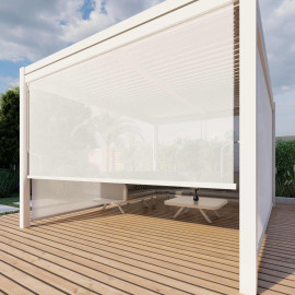 Pergola Aluminium Square 30x30 with 4 Drop Sides / White