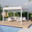 Pergola Aluminium Square 30x30 with 4 Drop Sides / White