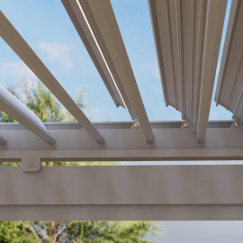 Pergola Aluminium Square 30x30 with 4 Drop Sides / White