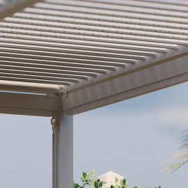 Pergola Aluminium Square 30x30 with 4 Drop Sides / White