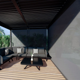 Pergola Aluminium Rectangular 30x40 with 4 Drop Sides / Grey