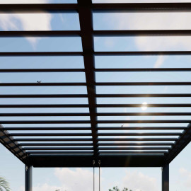 Pergola Aluminium Rectangular 30x40 with 4 Drop Sides / Grey