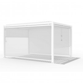 Pergola Aluminium Rectangular 30x40 with 4 Drop Sides / White