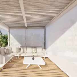 Pergola Aluminium Rectangular 30x40 with 4 Drop Sides / White