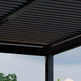 Pergola Aluminium Square 40x40 with 4 Drop Sides / Grey
